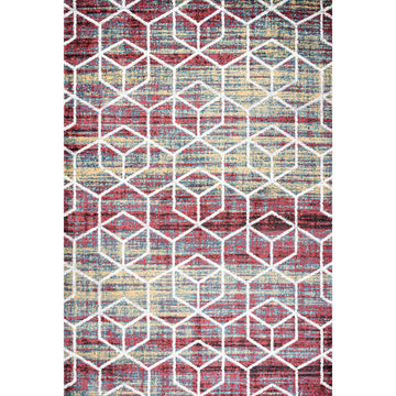 Tumbling Blocks Modern Geometric Area Rug 2